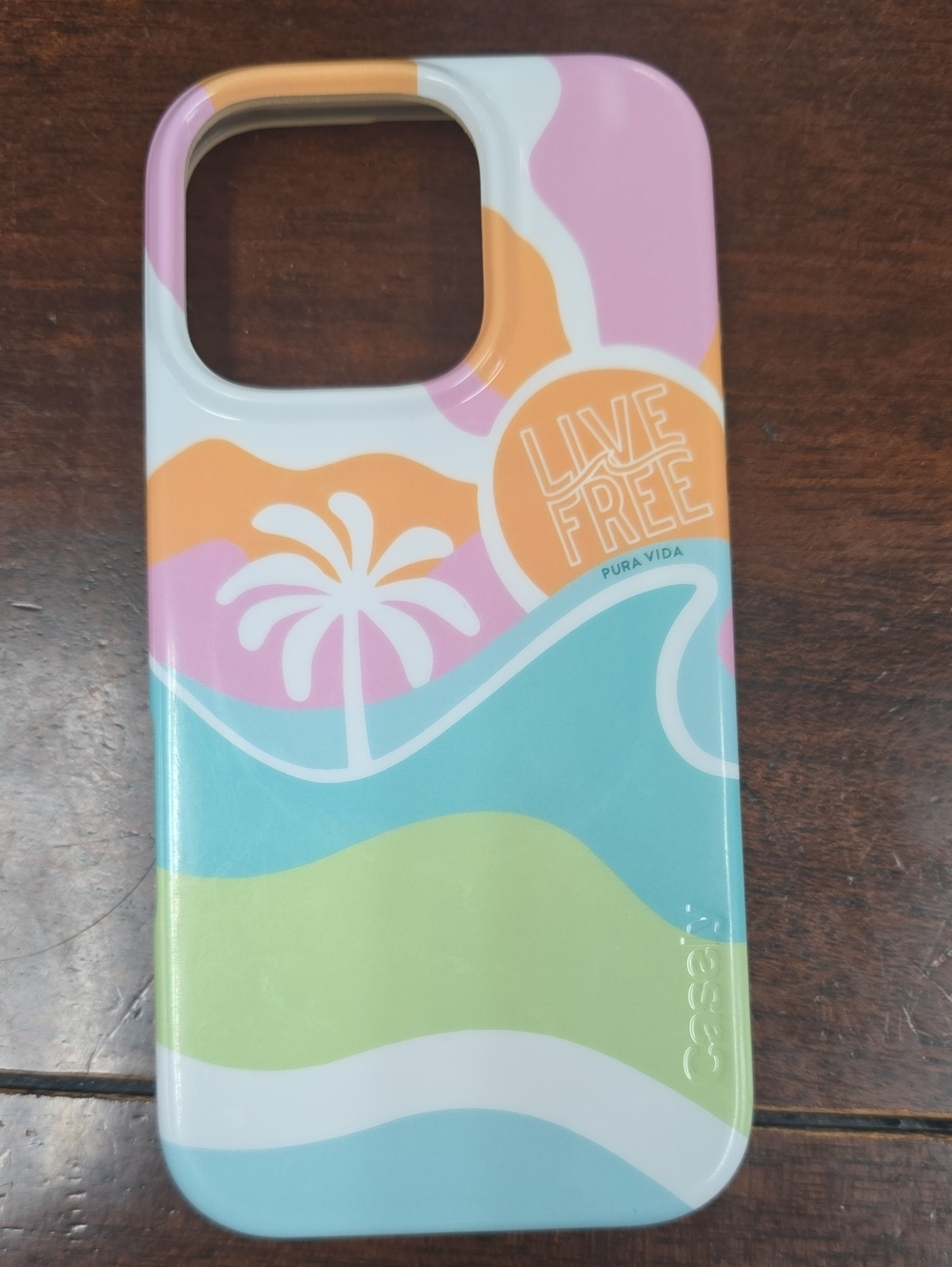 Iphone 16 Pro Casely Pura Vida Live Free Pastel Beach iPhone Case